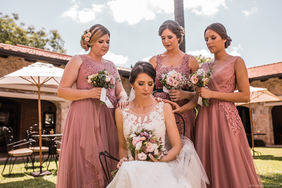 novia y damas de honor