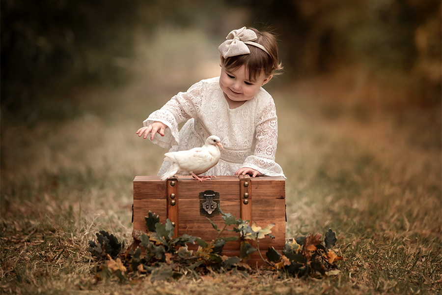 Beba en su book de un año. Campo con flores y sesión de fotos al atardecer. Barby Massei fotógrafa. Santa Fe.