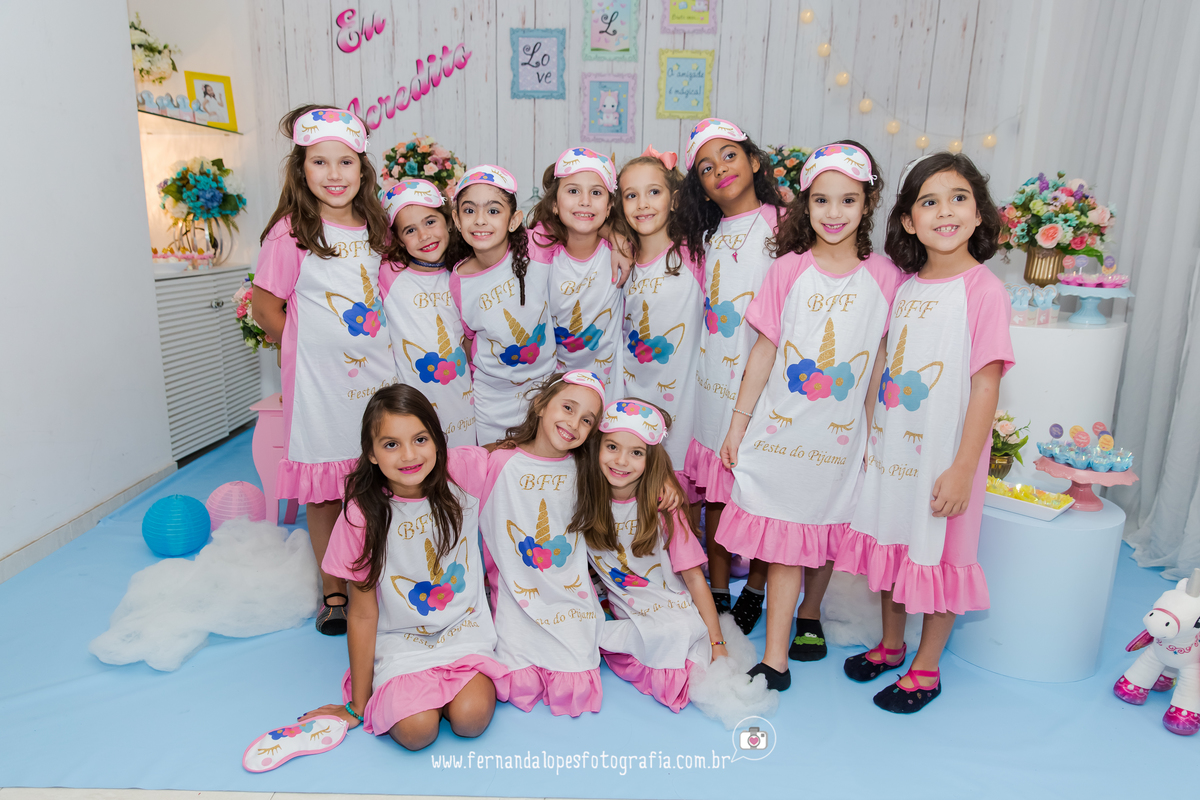 Festa do pijama em casa  no Rio de Janeiro com tema Unicornio
