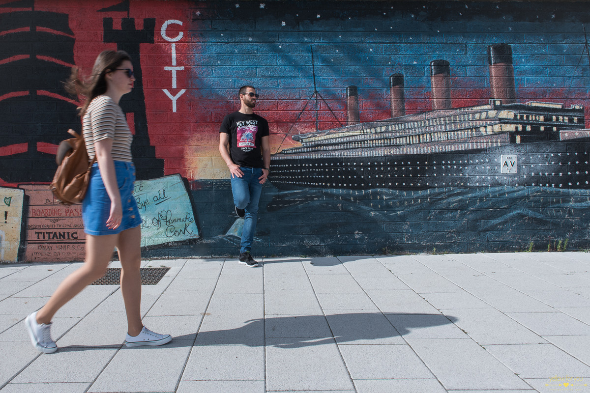 walking in cork city  engagement photo shoot cork ireland