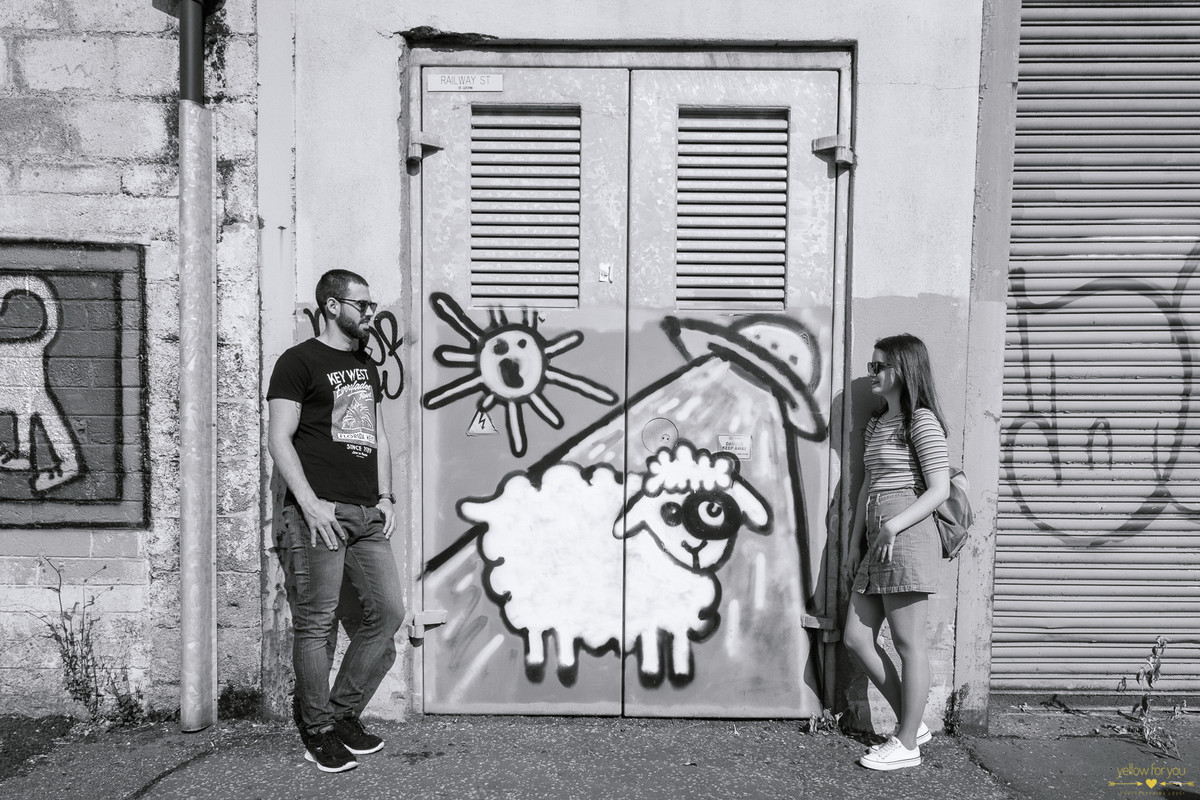 street art cork  engagement photo shoot cork ireland