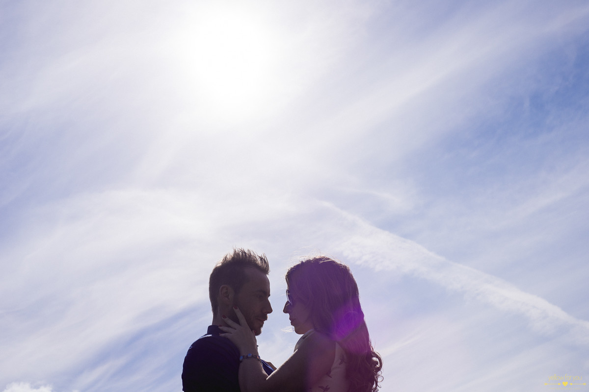   engagement photo shoot cork irelandblue sky ireland