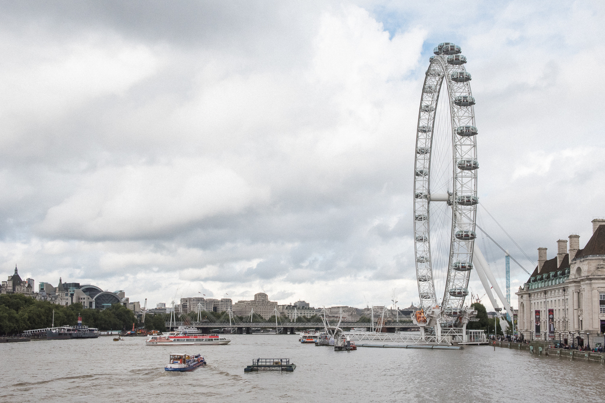 London Eye Couple intimate creative wedding creative photography small wedding