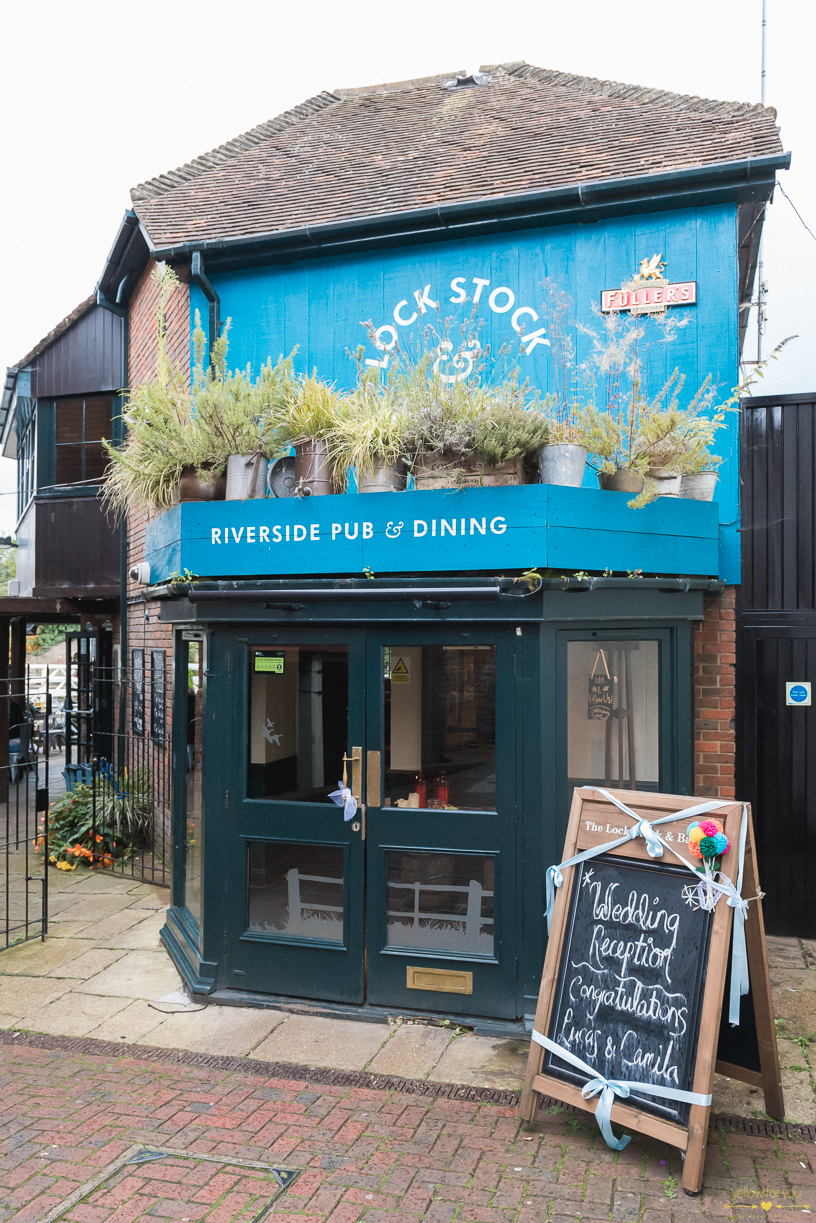 riverside pub dress bride newbury england europe intimate creative wedding creative photography
