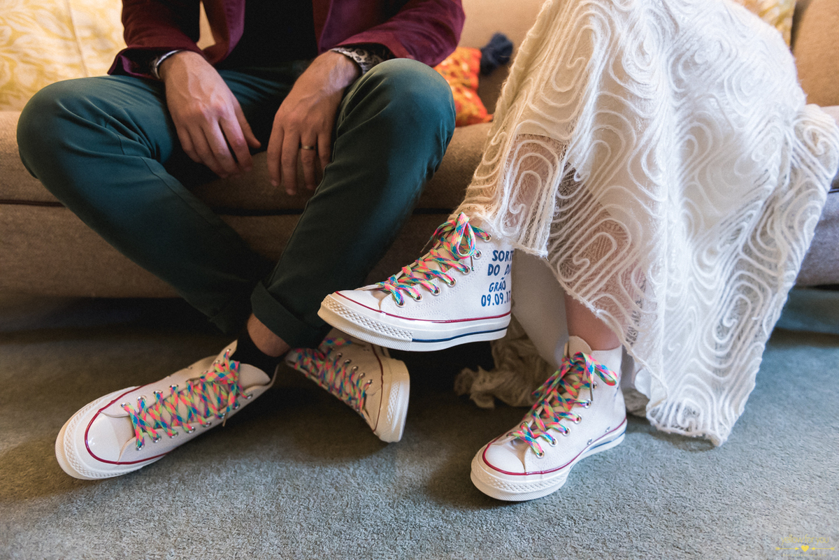 converse by wedding dress bride newbury england europe intimate creative wedding creative photography