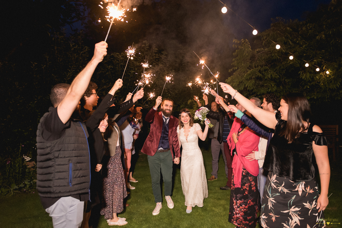 sparkler wedding photos dress bride newbury england europe intimate creative wedding creative photography