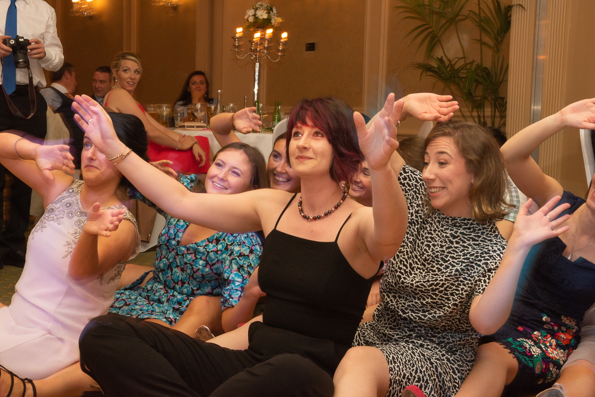 bride's friends wedding dancing civil marriage cork ireland europe small wedding creative wedding creative photography imperial hotel cork
