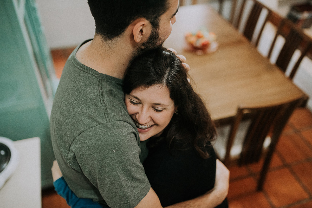 ensaio casal em casa