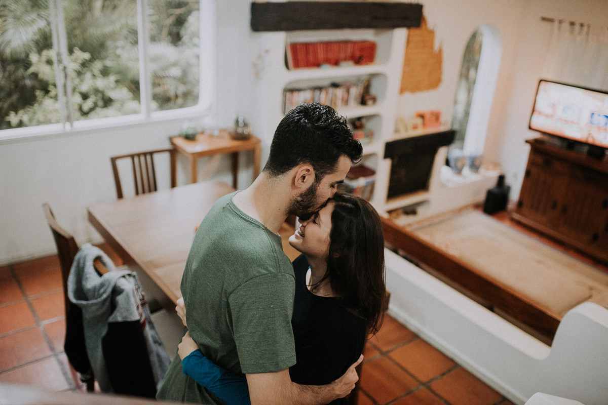 ensaio casal em casa