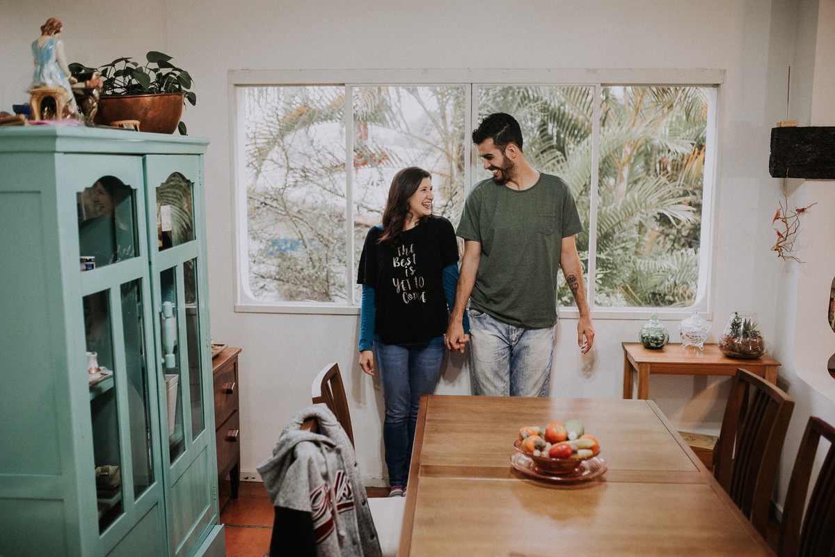 ensaio casal em casa
