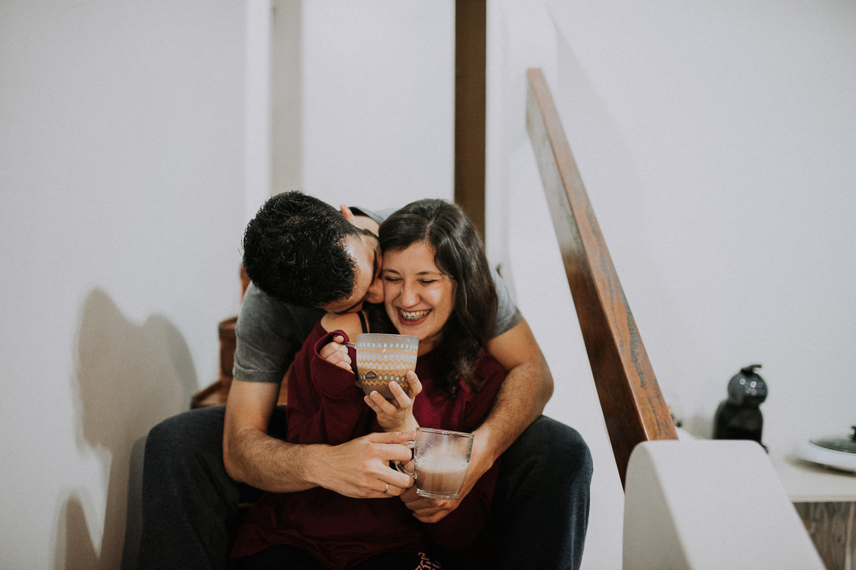 ensaio casal em casa