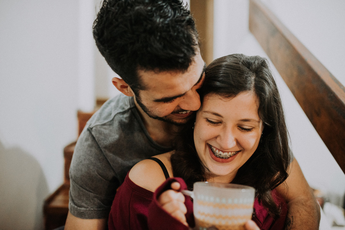 ensaio casal em casa