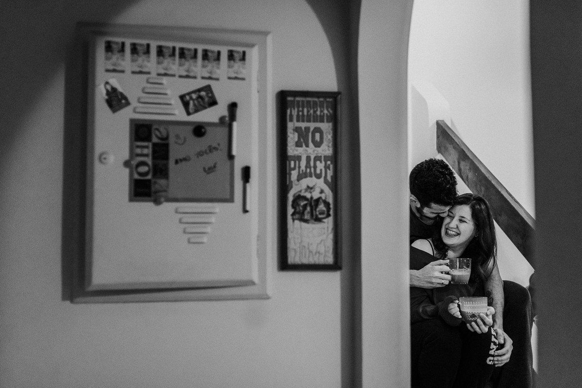 ensaio casal em casa
