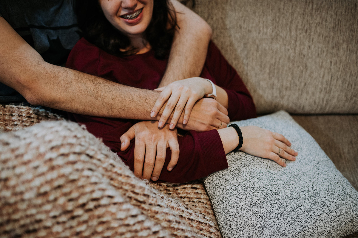 ensaio casal em casa