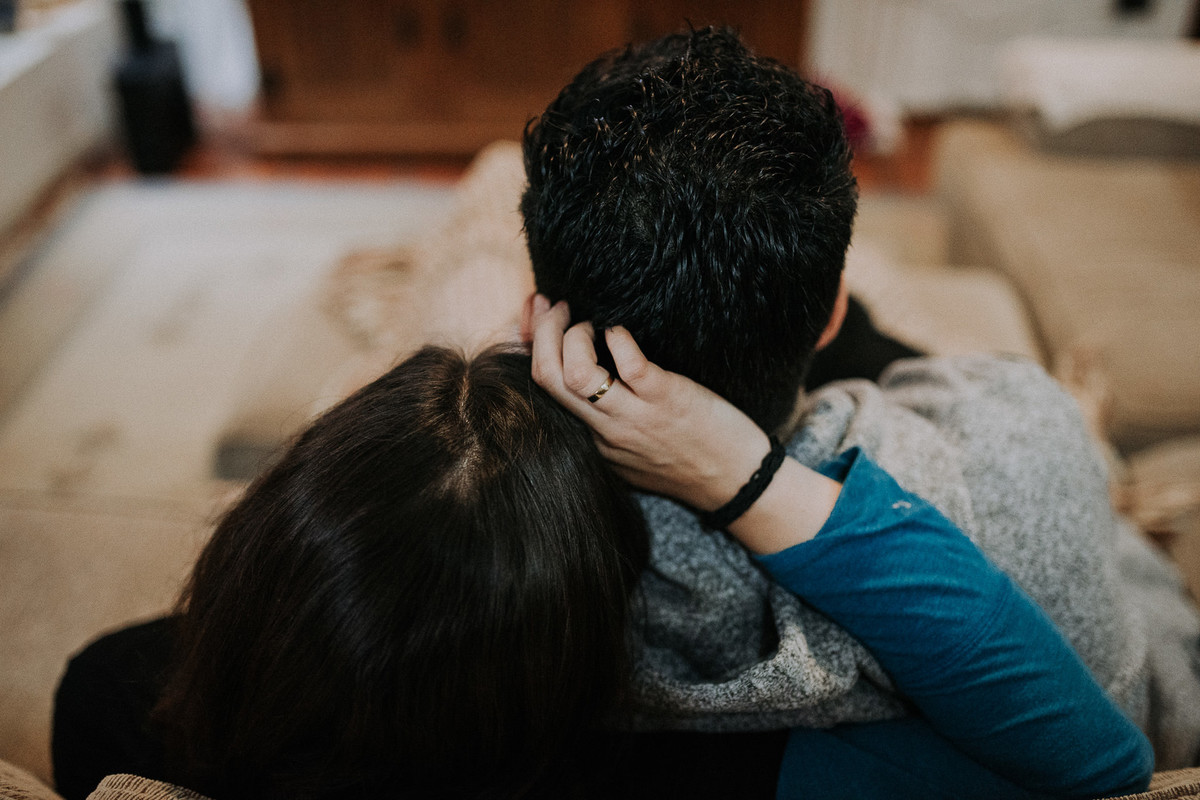 ensaio casal em casa