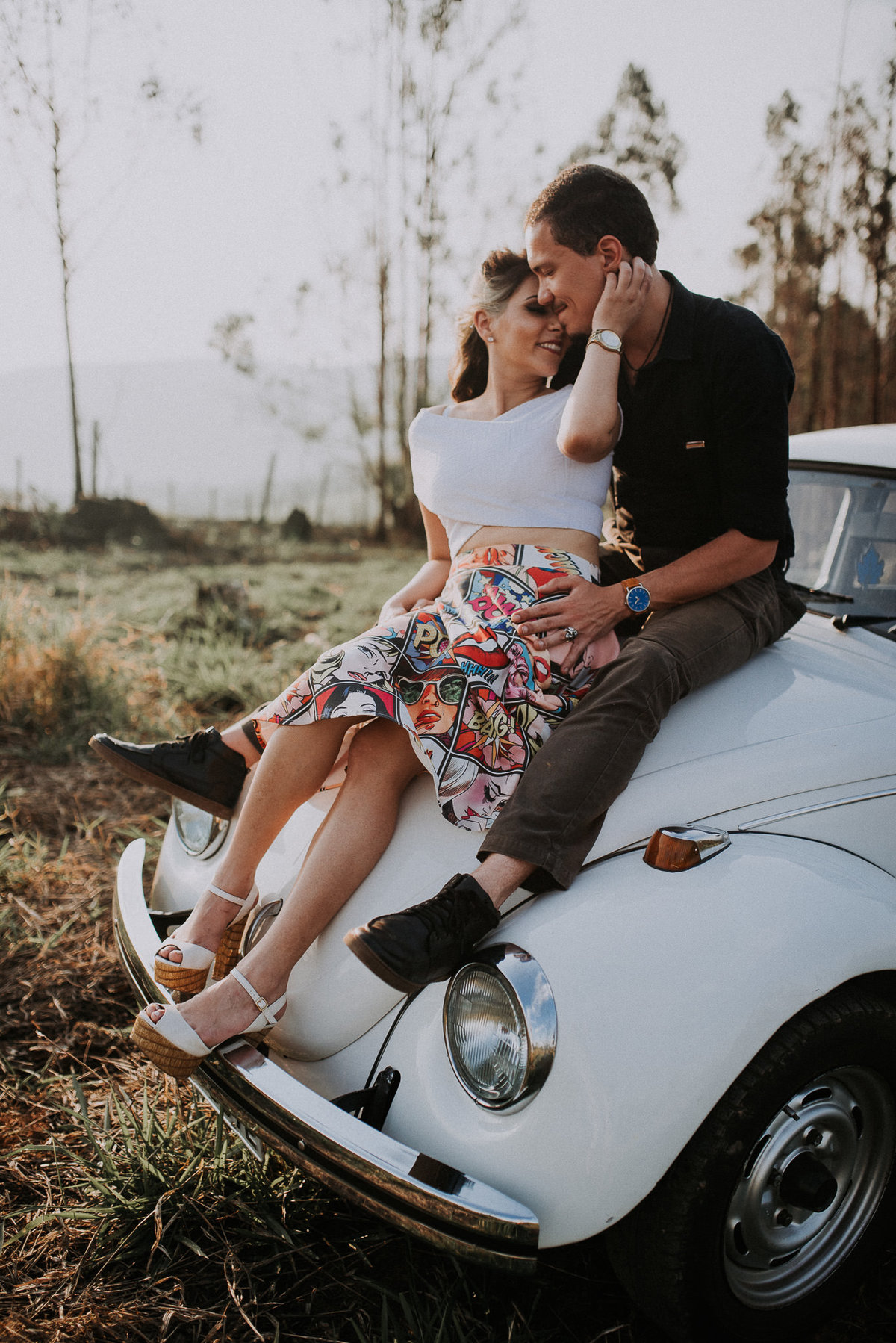 ensaio pre casamento fusca