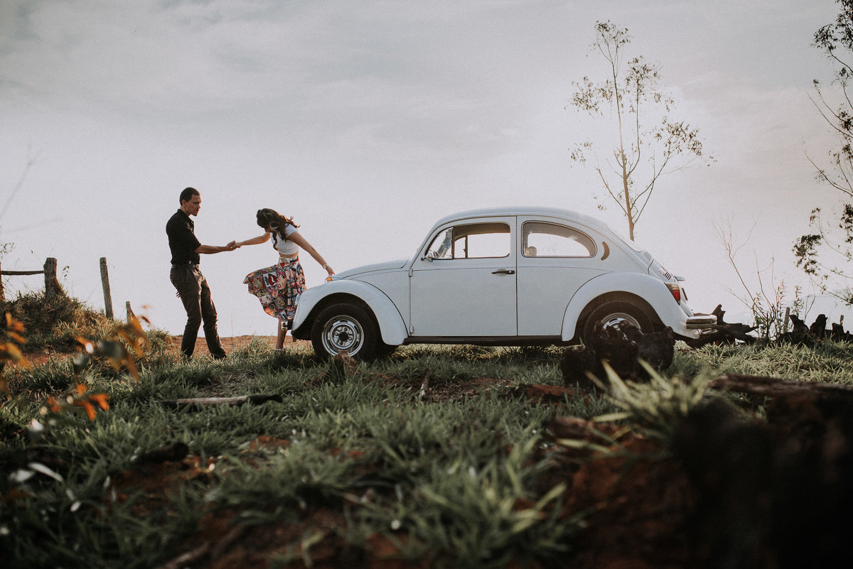 ensaio pre casamento fusca