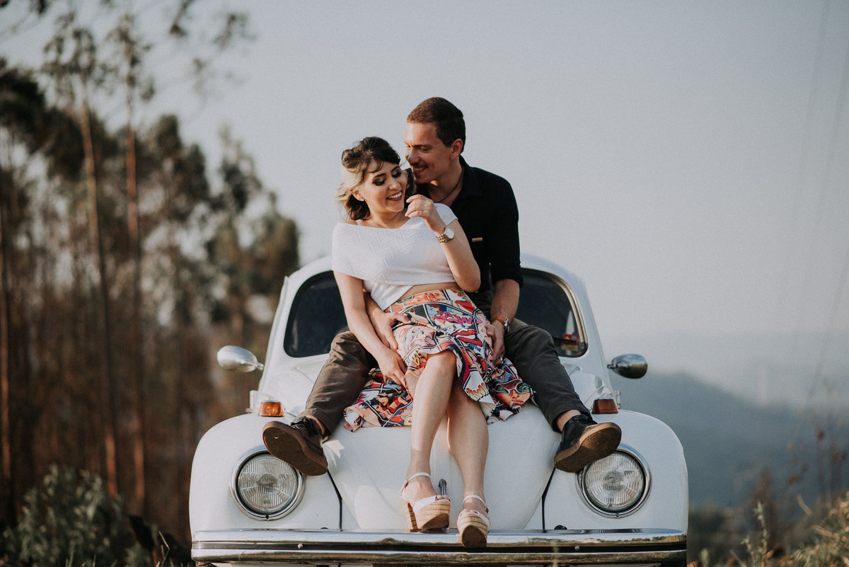 ensaio pre casamento fusca