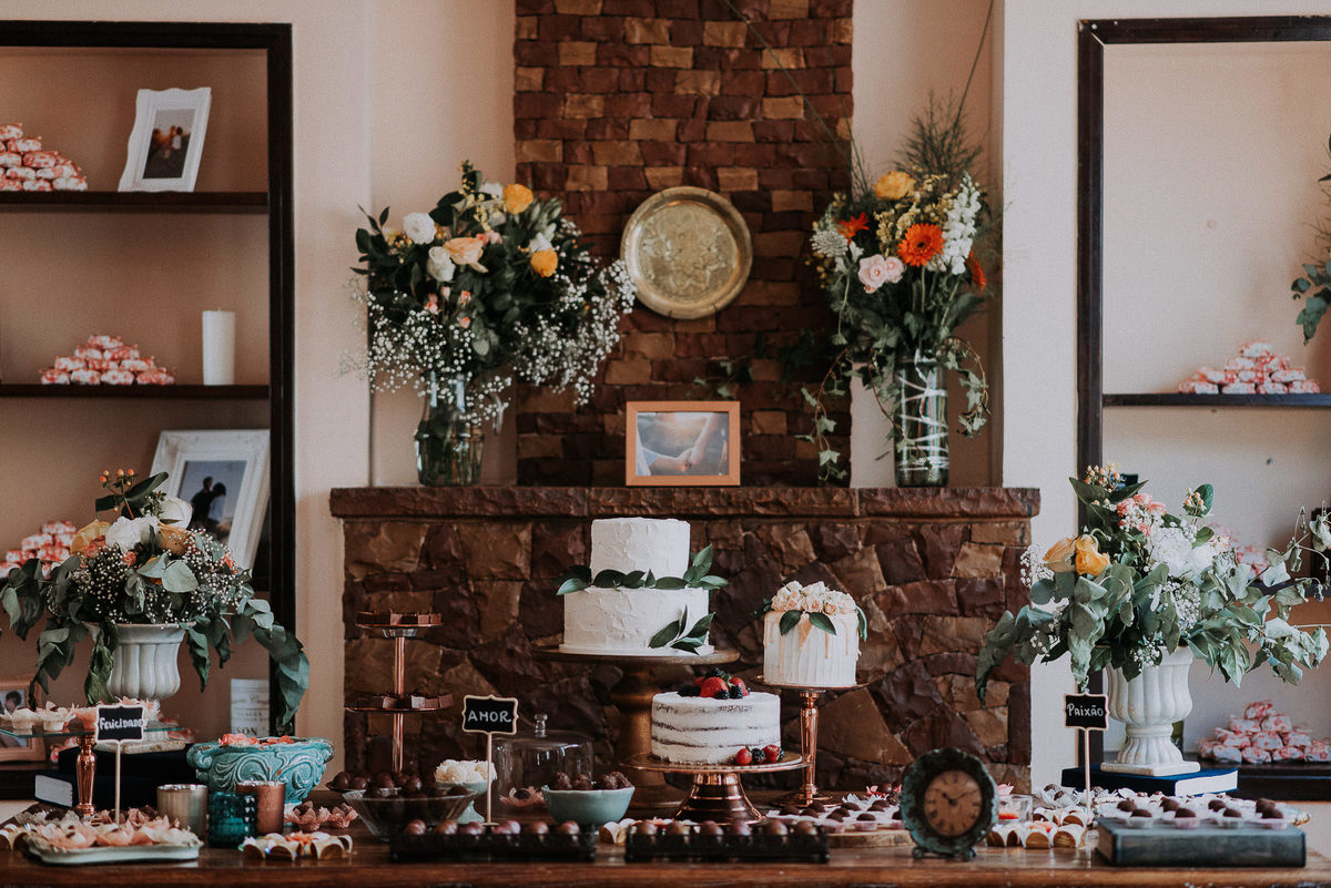 mini wedding decoração