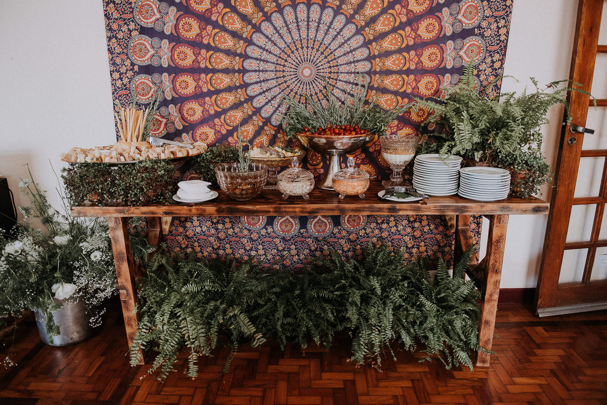 mini wedding decoração