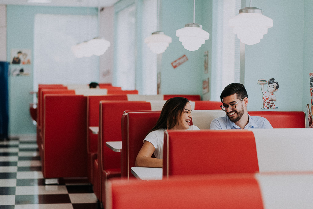 ensaio de casal hamburgueria