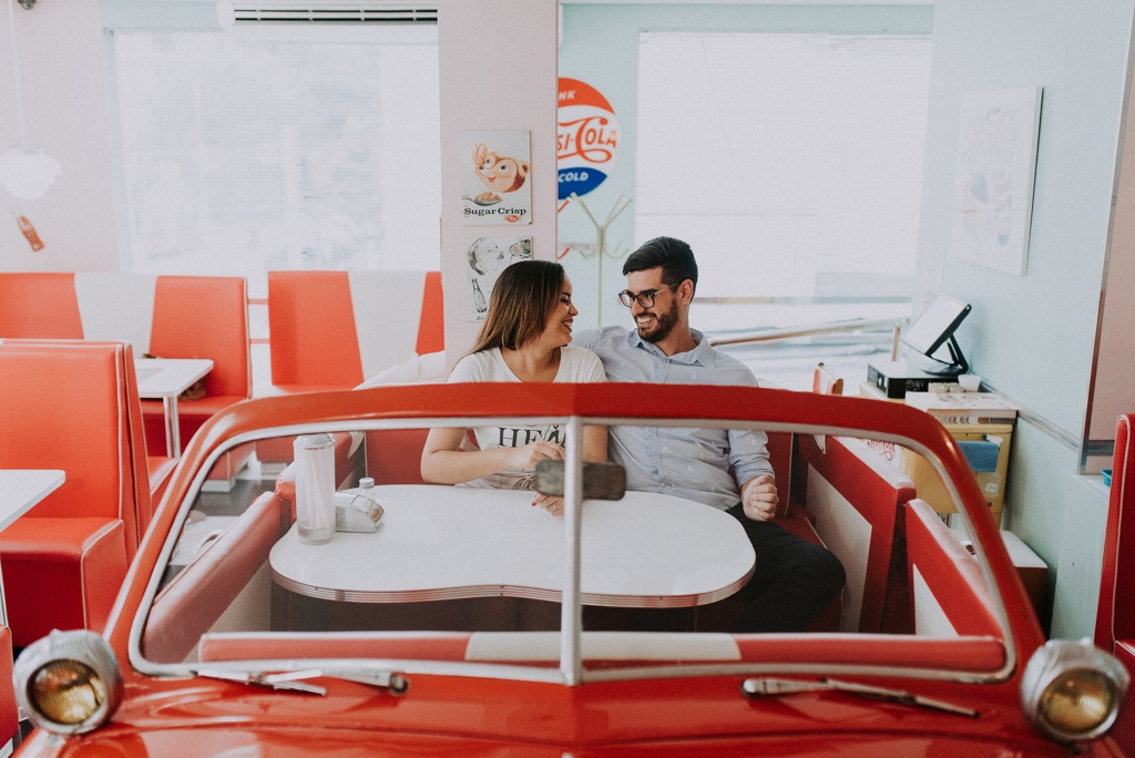 ensaio pre casamento hamburgueria