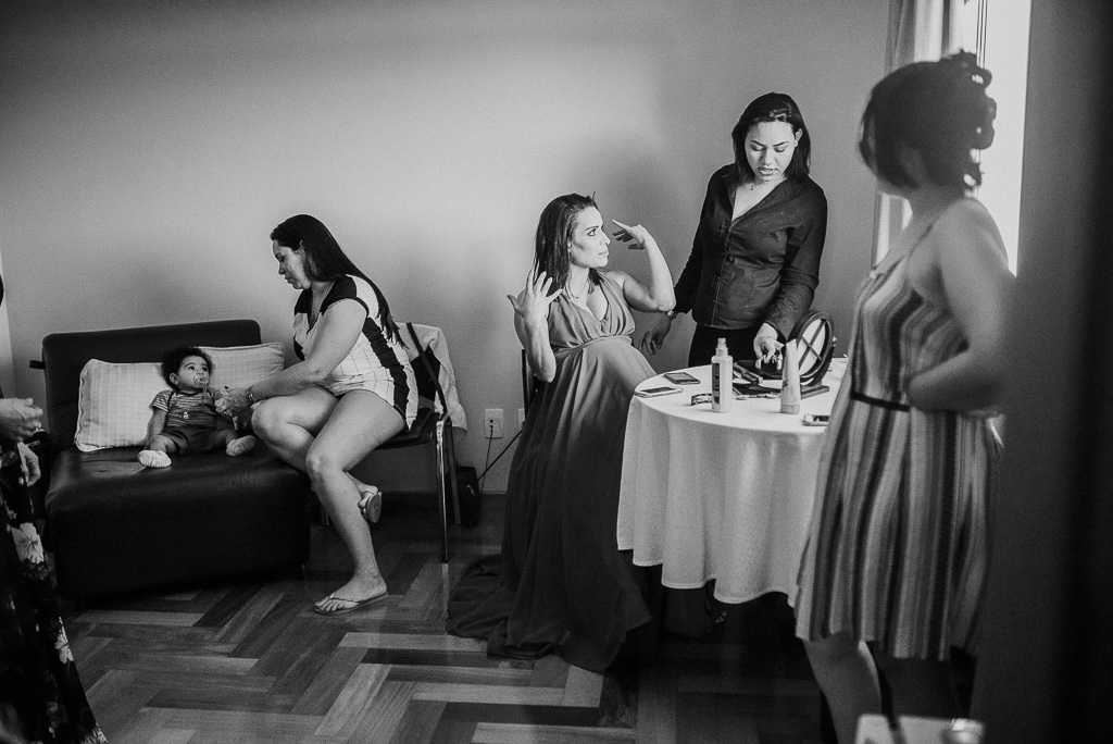 madrinhas se arrumando