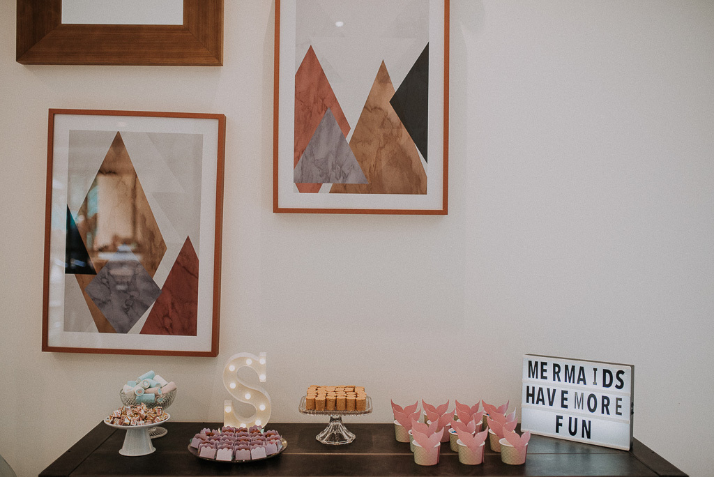 decoração festa infantil pequena sereia