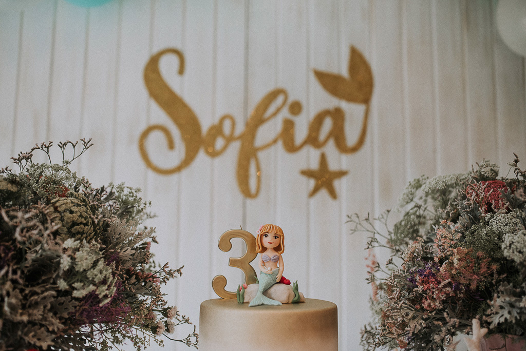 tema festa infantil pequena sereia