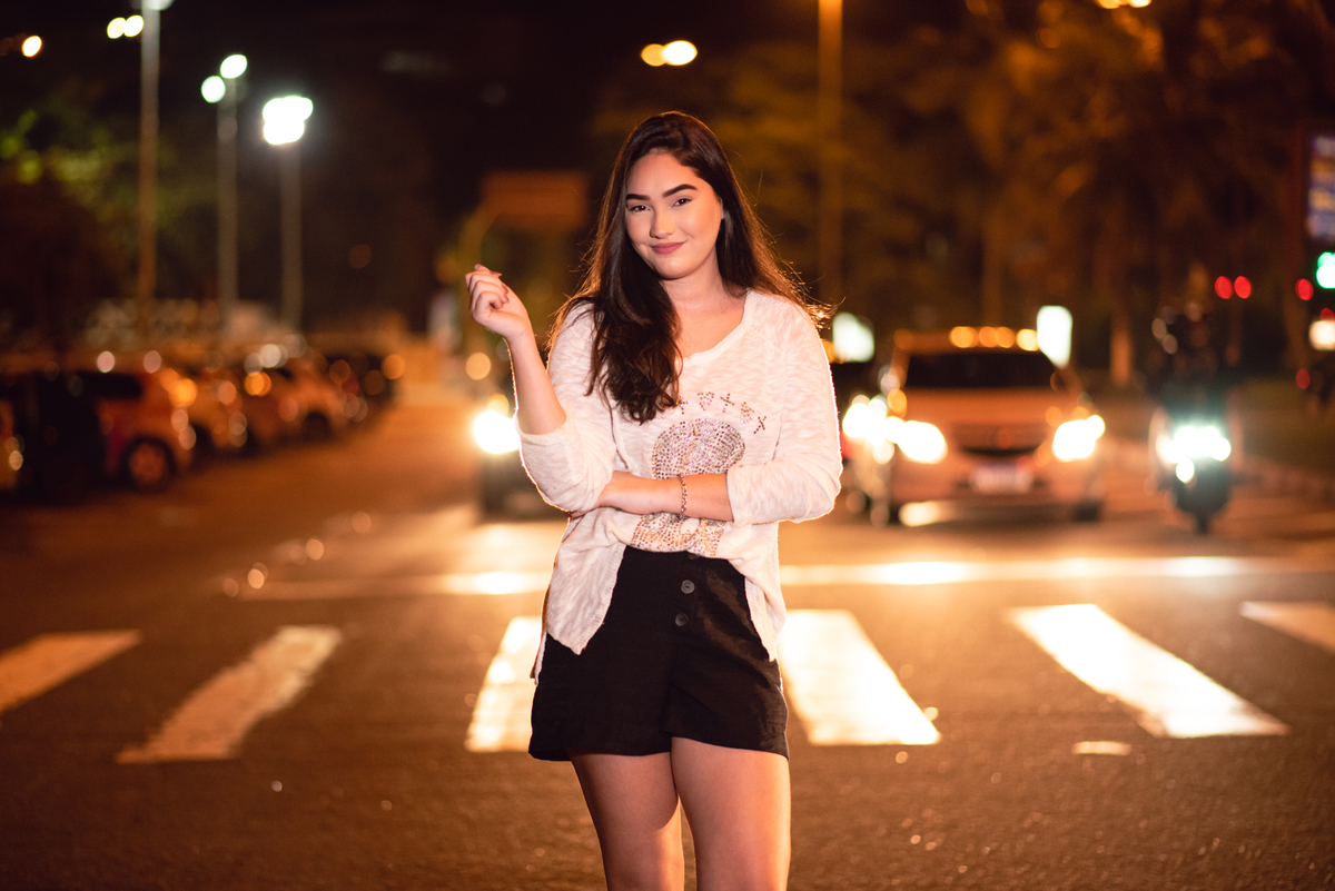 Ensaio feminino noturno