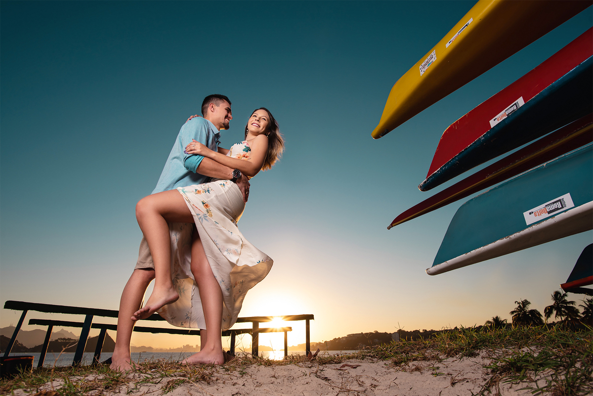 ensaio de casal por do sol