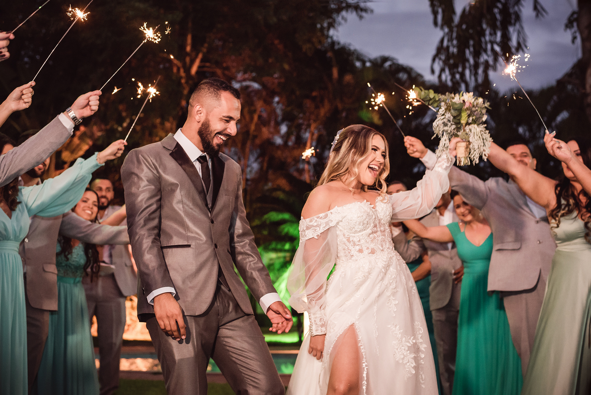 casamento com sparkles