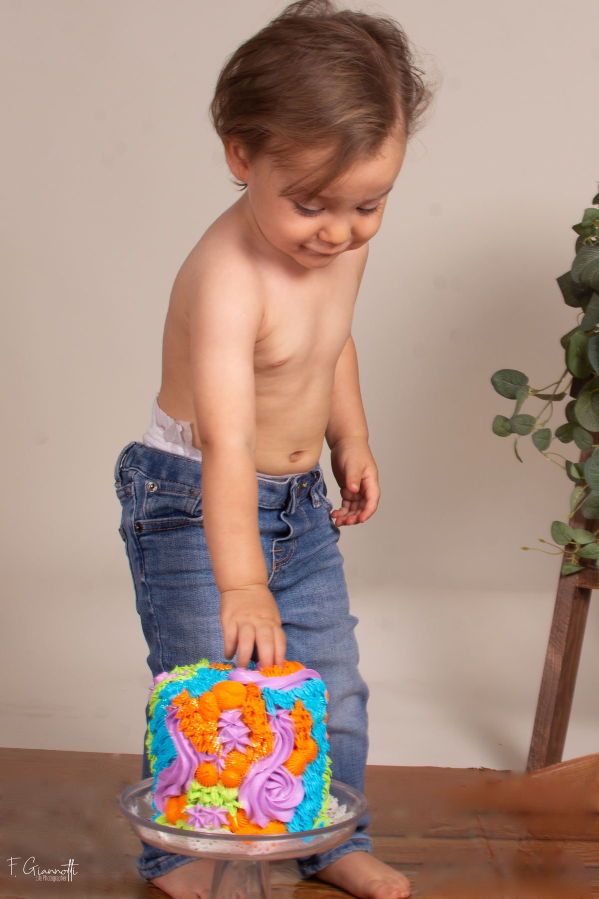 Fotografía infantil Smah the cake. Algo inesperado empieza a pasar.