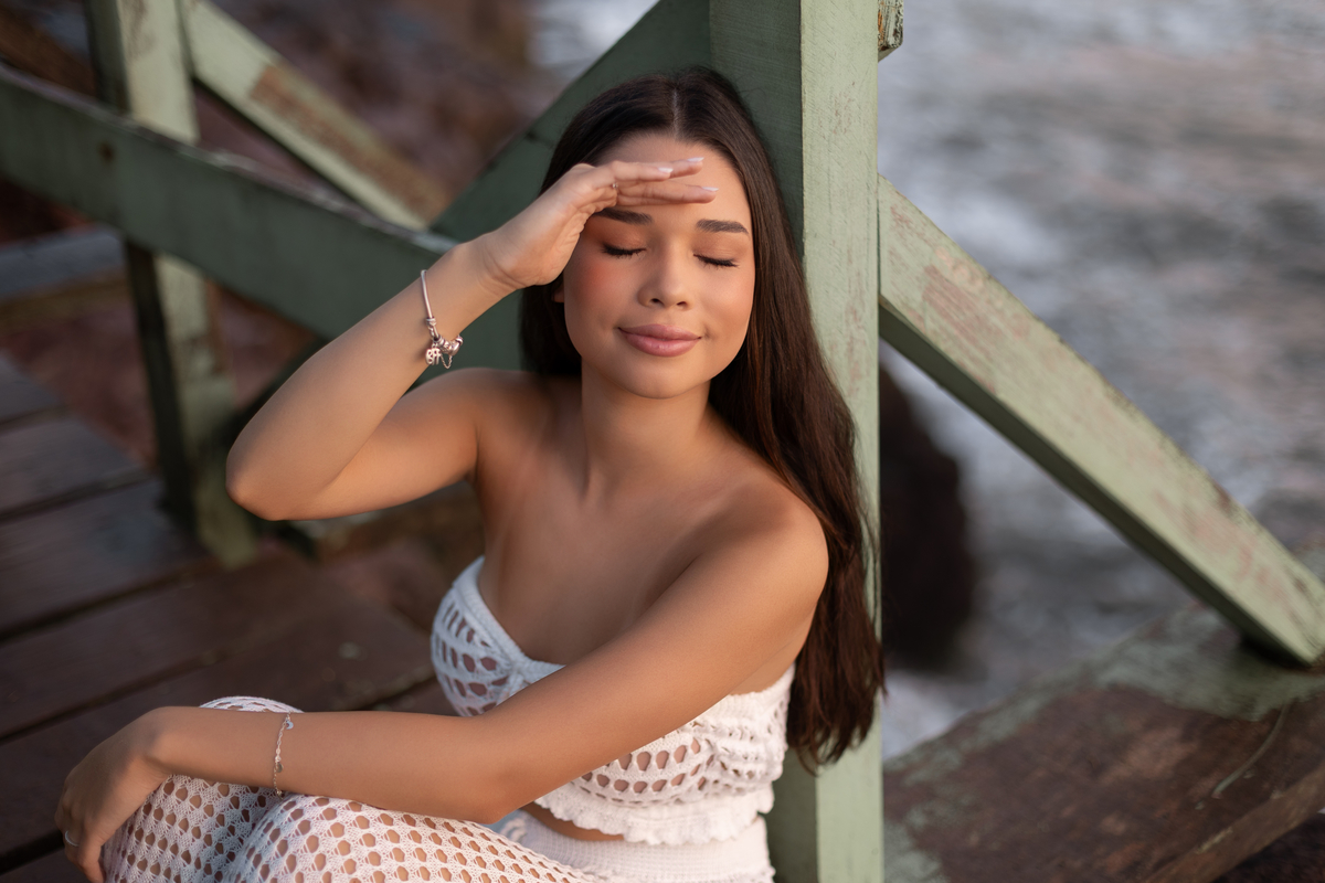 fotos no nascer do Sol - fotos na praia - fotografa de quinze anos - 15 anos - mar - debutante - ideias