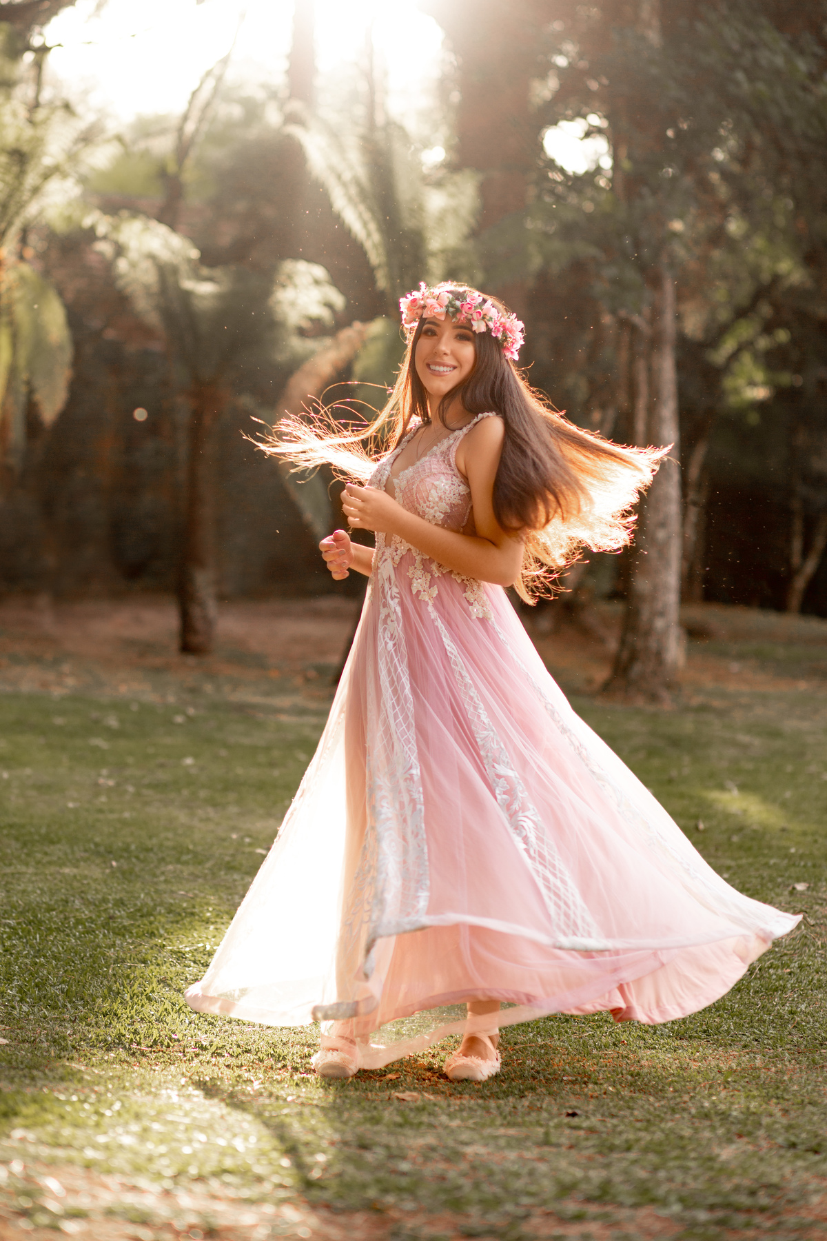 fotógrafa de quinze anos, livros, flores, gramado, Collie de france