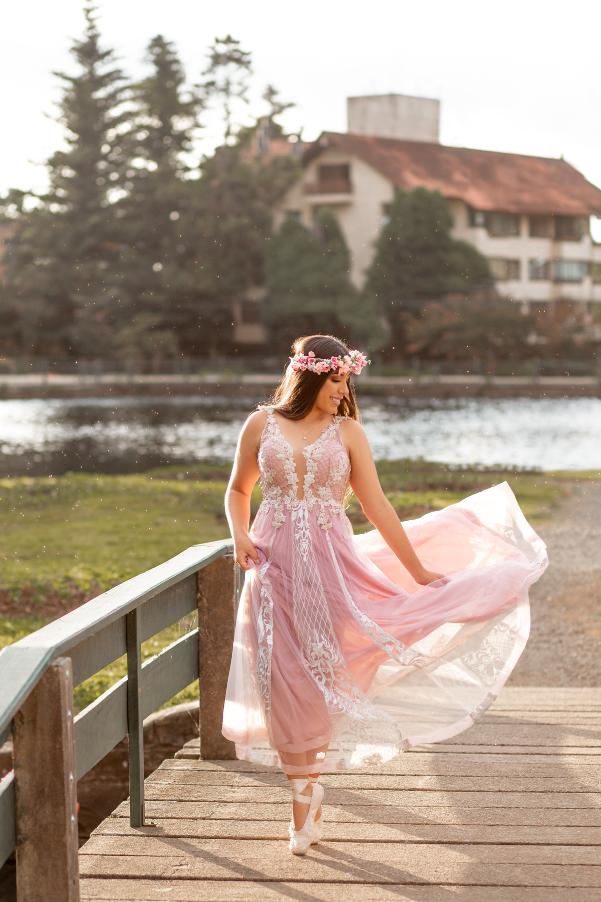 fotógrafa de quinze anos, livros, flores, gramado, Collie de france