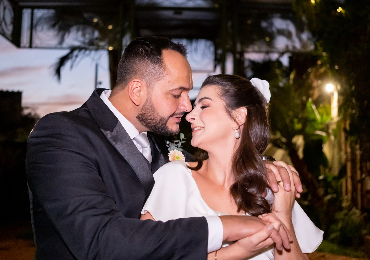 fotografia do casal no casamento