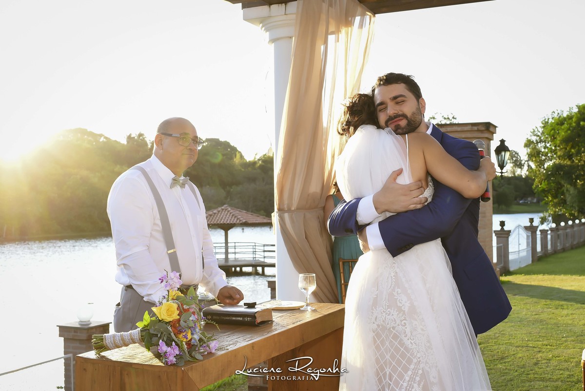 casamento no por do sol