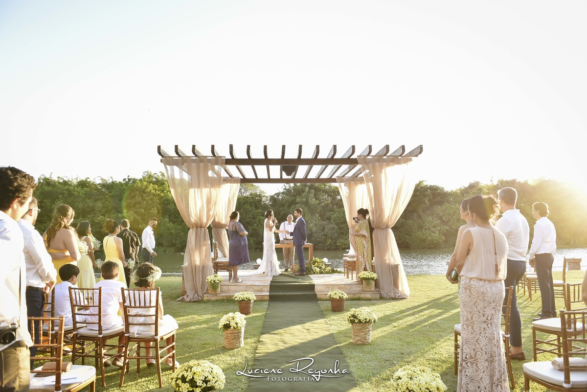 casamento no por do sol