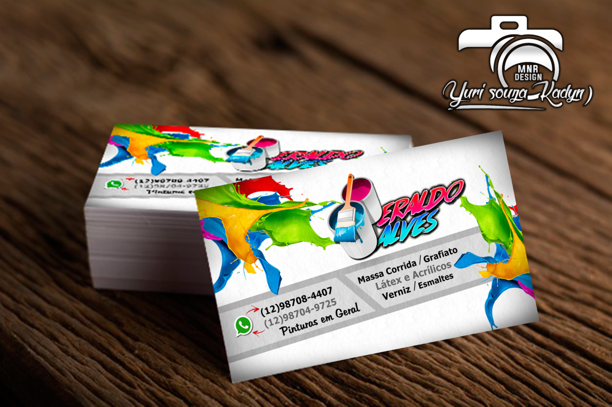 Cartão de Visita + Arte + Desenvolvimento do Logotipo Para Profissional da Pintura, Pintor.
