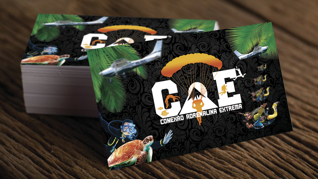 Cartão de Visita + Arte + Desenvolvimento do Logotipo Para Agência de Viagem Conexão Adrenalina Extrema de Ricardo CAE
