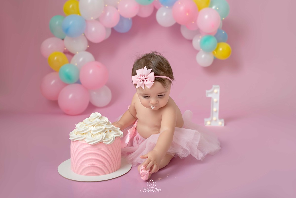 Ensaio Smash the cake bebê Juliana Mello fotografia