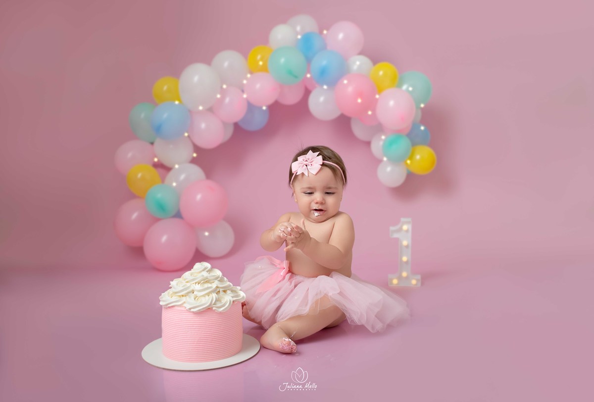 Ensaio Smash the cake bebê Juliana Mello fotografia