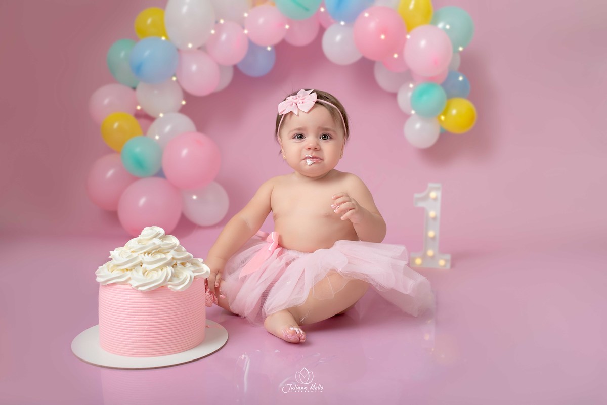 Ensaio Smash the cake bebê Juliana Mello fotografia