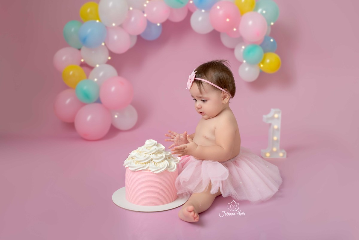 Ensaio Smash the cake bebê Juliana Mello fotografia
