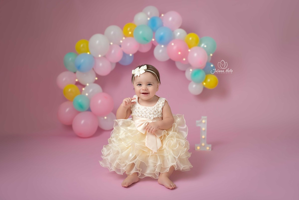 Ensaio Smash the cake bebê Juliana Mello fotografia