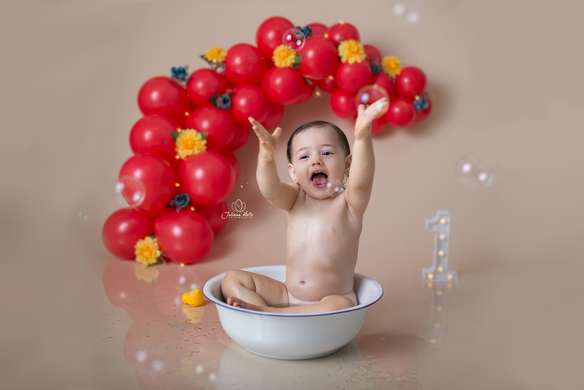 Ensaio Smash the cake bebê Juliana Mello fotografia