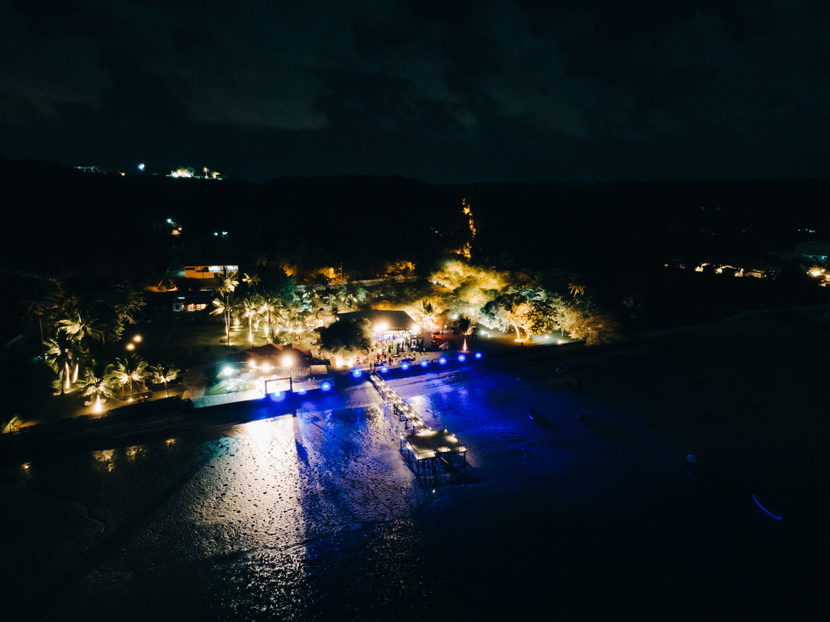 Fotos de casamento com drone.