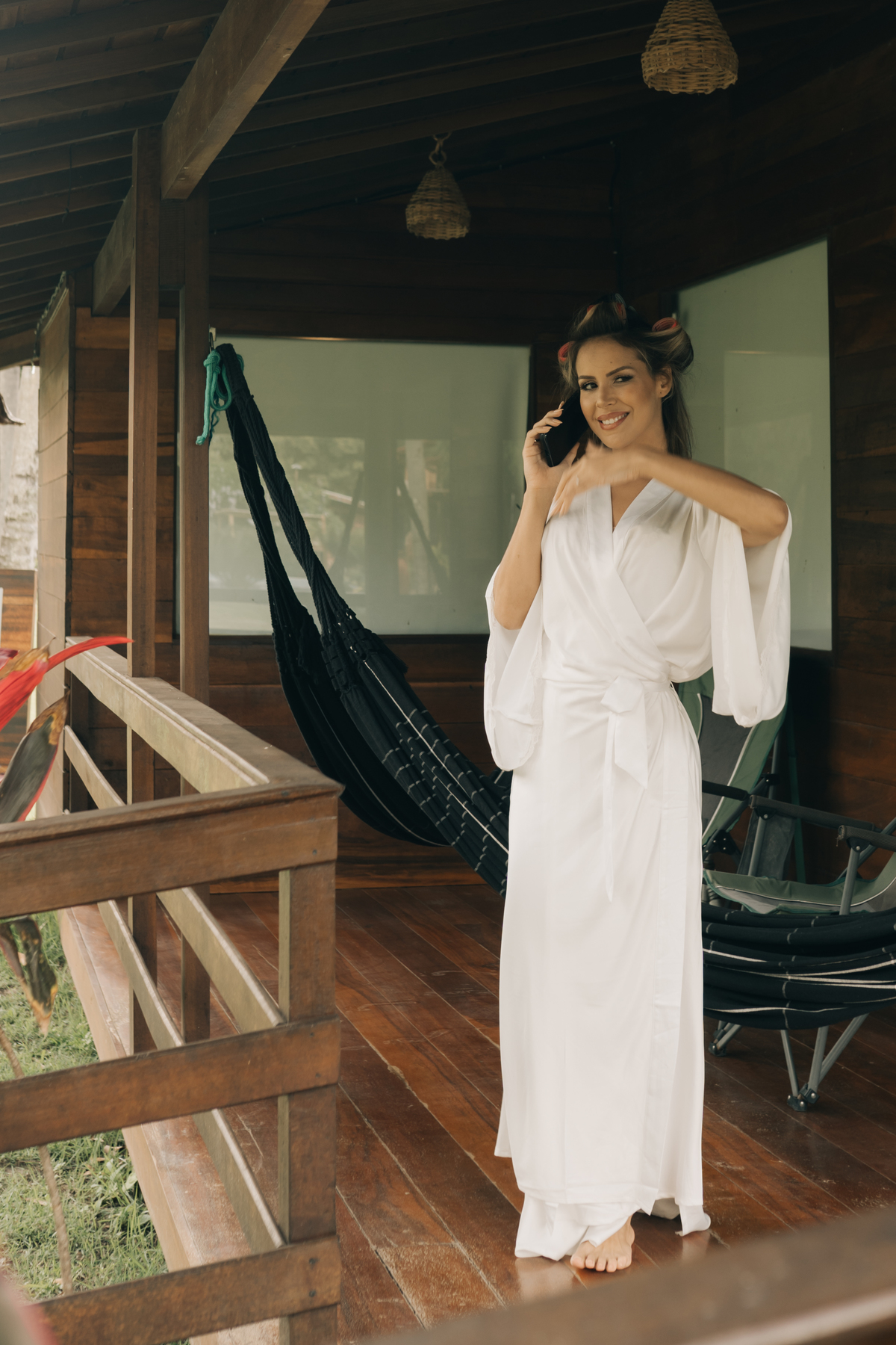 Noiva se preparando para o casamento