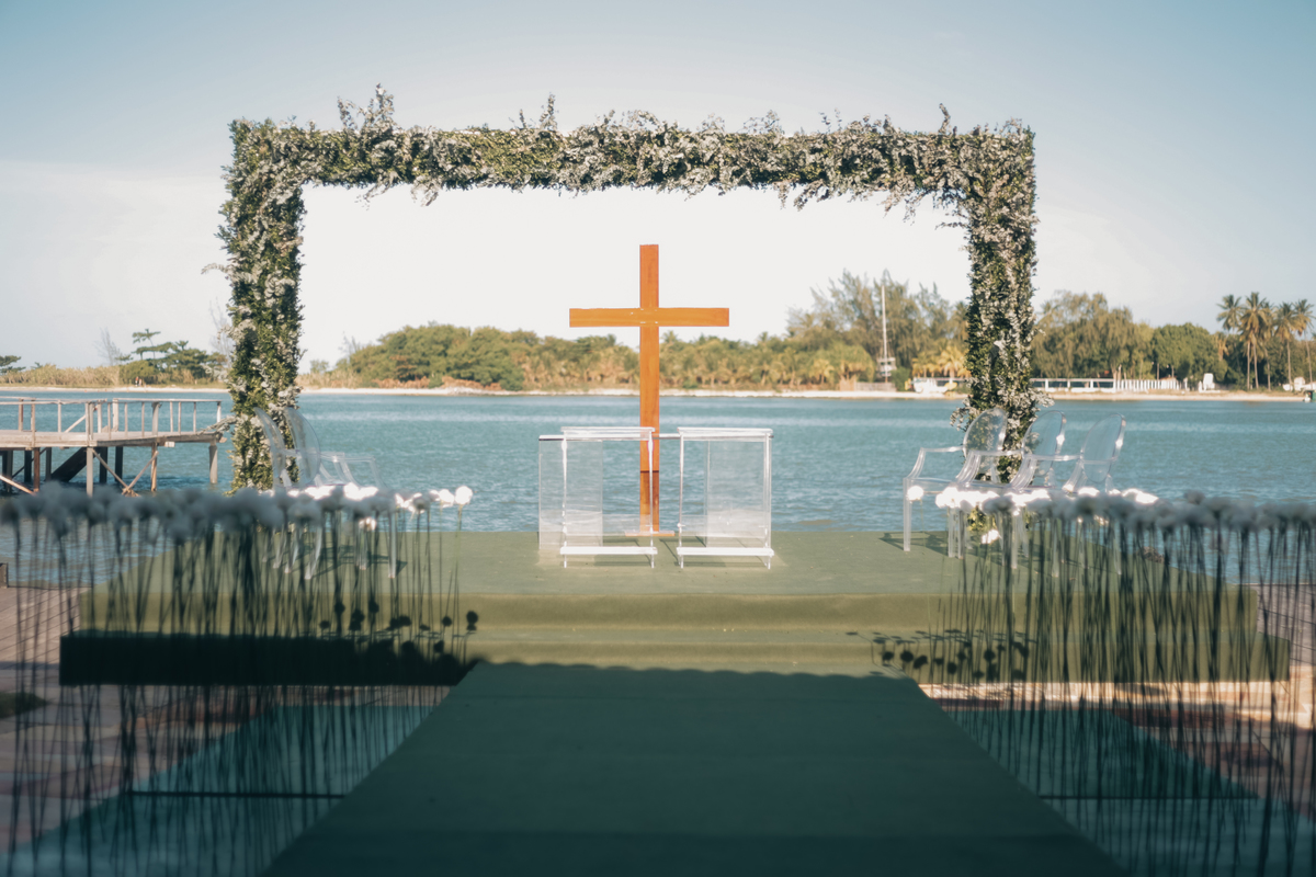 Decoraçõa de casamento no campo.